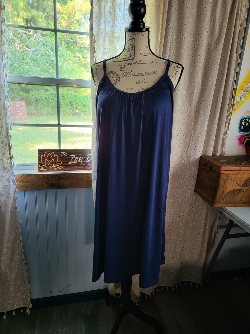 32 Degrees Cool Navy Blue Flowy Maxi Dress XXL